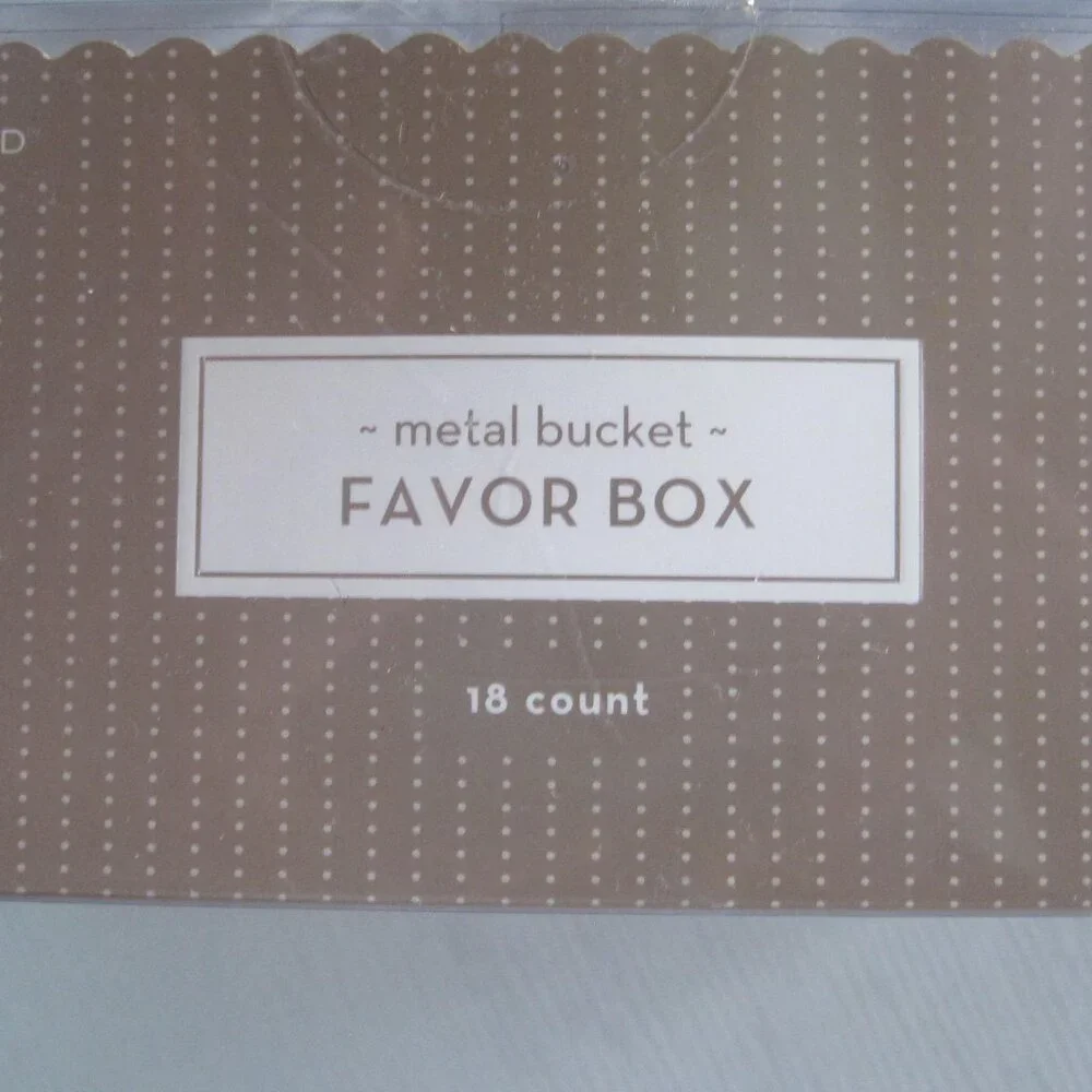 18 Pcs White metal Bucket Party Favors Buckets Garden Planters